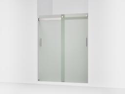 Kohler Levity Sliding shower door, 74'' H x 56-5/8 - 59-5/8'' W, with 1/4'' thick Frosted glass and blade handles - Matte Nickel - image 1