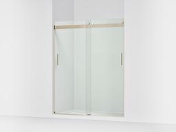 Kohler Levity Sliding shower door, 74'' H x 56-5/8 - 59-5/8'' W, with 1/4'' thick Crystal Clear glass - Anodized Brushed Bronze - image 1