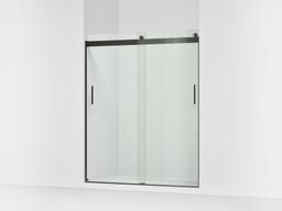 Kohler Levity Sliding shower door, 74'' H x 56-5/8 - 59-5/8'' W, with 1/4'' thick Crystal Clear glass - Anodized Dark Bronze - image 1