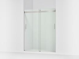 Kohler Levity Sliding shower door, 74'' H x 56-5/8 - 59-5/8'' W, with 1/4'' thick Crystal Clear glass - Matte Nickel - image 1