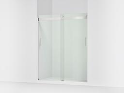 Kohler Levity Sliding shower door, 74'' H x 56-5/8 - 59-5/8'' W, with 1/4'' thick Crystal Clear glass - Bright Silver - image 1
