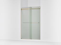 Kohler Levity Sliding shower door, 74'' H x 44-5/8 - 47-5/8'' W, with 1/4'' thick Frosted glass - Anodized Brushed Bronze - image 1