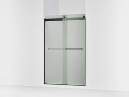 Kohler Levity Sliding shower door, 74'' H x 44-5/8 - 47-5/8'' W, with 1/4'' thick Frosted glass - Matte Black - image 1