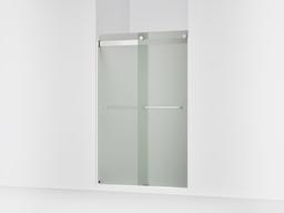 Kohler Levity Sliding shower door, 74'' H x 44-5/8 - 47-5/8'' W, with 1/4'' thick Frosted glass - Bright Silver - image 1