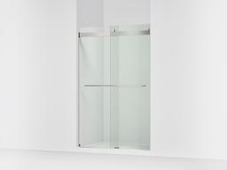 Kohler Levity Sliding shower door, 74'' H x 44-5/8 - 47-5/8'' W, with 1/4'' thick Crystal Clear glass - Matte Nickel - image 1