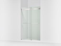 Kohler Levity Sliding shower door, 74'' H x 44-5/8 - 47-5/8'' W, with 1/4'' thick Crystal Clear glass - Bright Silver - image 1