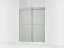 Kohler Levity Sliding shower door, 74'' H x 56-5/8 - 59-5/8'' W, with 1/4'' thick Frosted glass - Anodized Brushed Bronze - image 1