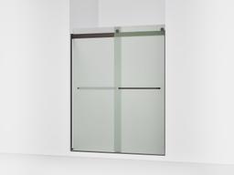 Kohler Levity Sliding shower door, 74'' H x 56-5/8 - 59-5/8'' W, with 1/4'' thick Frosted glass - Anodized Dark Bronze - image 1