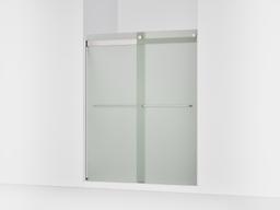Kohler Levity Sliding shower door, 74'' H x 56-5/8 - 59-5/8'' W, with 1/4'' thick Frosted glass - Matte Nickel - image 1