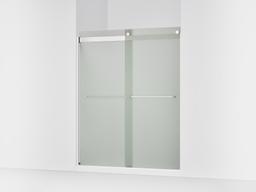 Kohler Levity Sliding shower door, 74'' H x 56-5/8 - 59-5/8'' W, with 1/4'' thick Frosted glass - Bright Silver - image 1