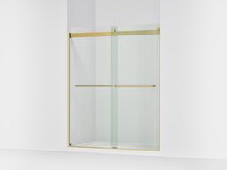 Kohler Levity 74'' H sliding shower door with 1/4''-thick glass - Vibrant Brushed Moderne Brass - image 1