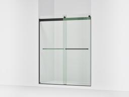 Kohler Levity 74'' H sliding shower door with 1/4''-thick glass - Matte Black - image 1