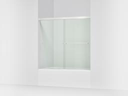 Kohler Revel Sliding bath door, 55-1/2'' H x 56-5/8 - 59-5/8'' W, with 1/4'' thick Crystal Clear glass - Bright Polished Silver - image 1