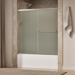 Revel Sliding bath door, 62'' H x 56-5/8 - 59-5/8'' W, with 5/16'' thick Frosted glass - image 2