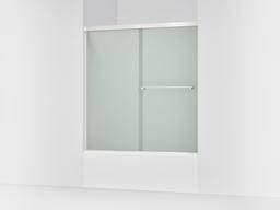 Revel Sliding bath door, 62'' H x 56-5/8 - 59-5/8'' W, with 5/16'' thick Frosted glass - image 1