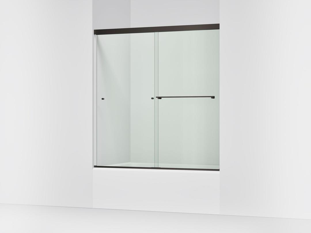 Kohler Revel 62'' H sliding bath door with 5/16''-thick glass - Anodized Dark Bronze by Kohler