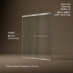 Kohler | Revel | Sliding Shower Door - Anodized Brushed Nickel - image 3