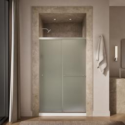 Revel Sliding shower door, 76'' H x 44-5/8 - 47-5/8'' W, with 5/16'' thick Frosted glass - image 4