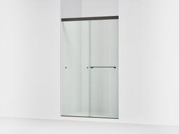 Kohler Revel Sliding shower door, 76'' H x 44-5/8 - 47-5/8'' W, with 5/16'' thick Crystal Clear glass - Anodized Dark Bronze - image 1