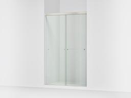 Kohler Revel Sliding shower door, 76'' H x 44-5/8 - 47-5/8'' W, with 5/16'' thick Crystal Clear glass - Anodized Brushed Nickel - image 1