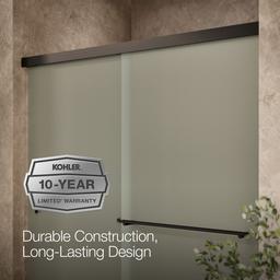 Revel Sliding shower door, 70'' H x 56-5/8 - 59-5/8'' W, with 1/4'' thick Frosted glass - image 9