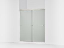Kohler Revel Sliding shower door, 70'' H x 56-5/8 - 59-5/8'' W, with 1/4'' thick Frosted glass - Anodized Brushed Nickel - image 1