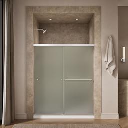 Revel Sliding shower door, 70'' H x 56-5/8 - 59-5/8'' W, with 1/4'' thick Frosted glass - image 4