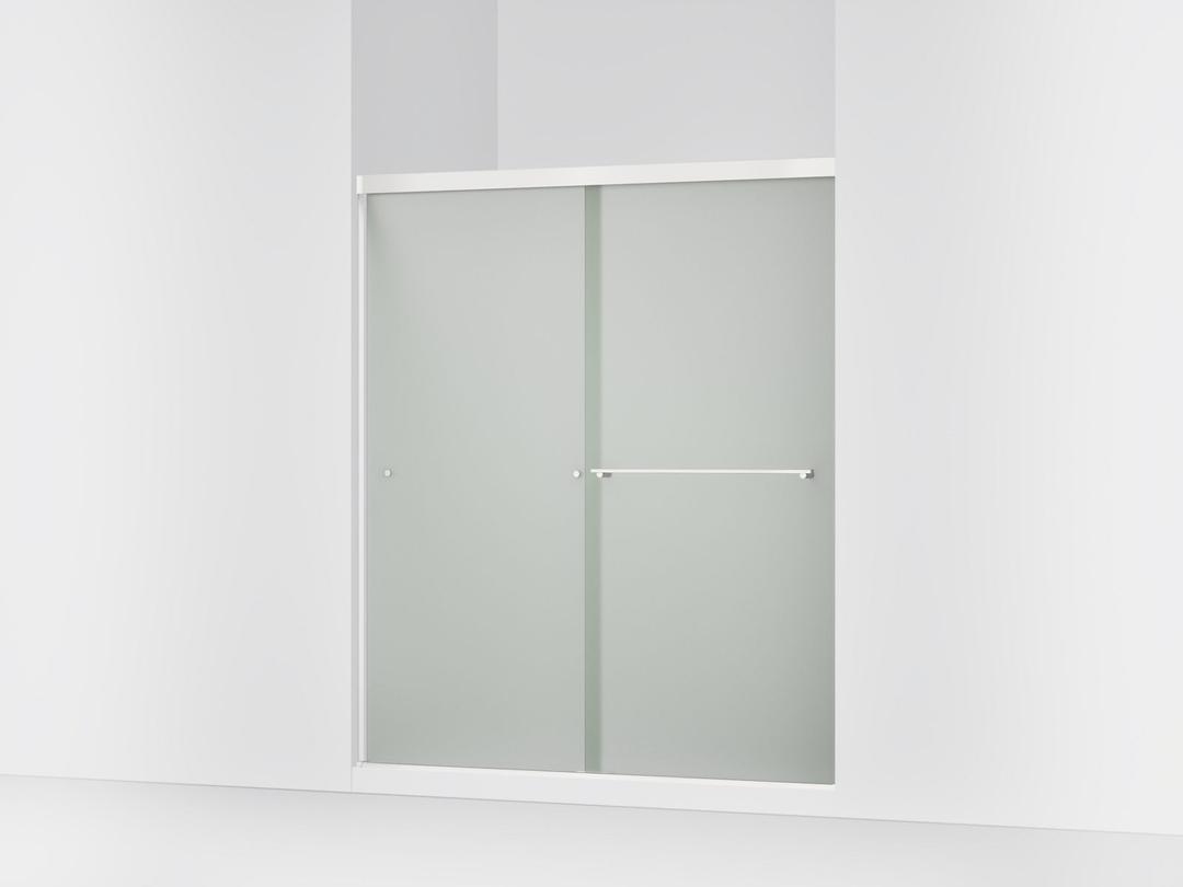 Revel Sliding shower door, 70'' H x 56-5/8 - 59-5/8'' W, with 1/4'' thick Frosted glass by Kohler