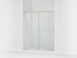 Kohler Revel Sliding shower door, 70'' H x 56-5/8 - 59-5/8'' W, with 1/4'' thick Crystal Clear glass - Anodized Brushed Nickel - image 1