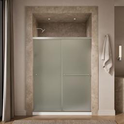 Revel Sliding shower door, 76'' H x 56-5/8 - 59-5/8'' W, with 5/16'' thick Frosted glass - image 4