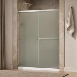 Revel Sliding shower door, 76'' H x 56-5/8 - 59-5/8'' W, with 5/16'' thick Frosted glass - image 2