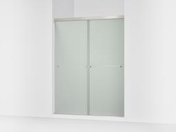 Revel Sliding shower door, 76'' H x 56-5/8 - 59-5/8'' W, with 5/16'' thick Frosted glass - image 1