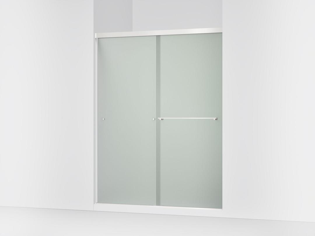 Revel Sliding shower door, 76'' H x 56-5/8 - 59-5/8'' W, with 5/16'' thick Frosted glass by Kohler