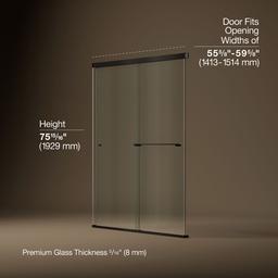 Kohler | Revel | Sliding Shower Door - Anodized Dark Bronze - image 3