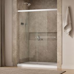 Revel 76'' H sliding shower door with 5/16''-thick glass - image 2