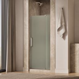 Kohler Revel Pivot shower door, 70'' H x 27-5/16 - 31-1/8'' W, with 1/4'' thick Frosted glass - Anodized Brushed Nickel - image 2