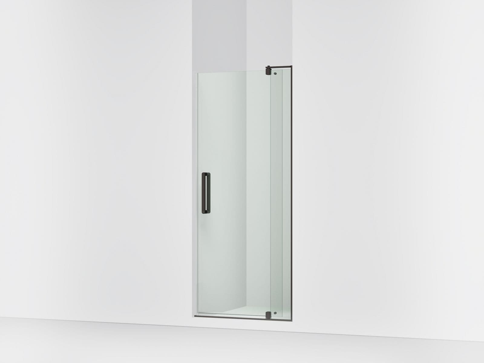 Kohler Revel Pivot shower door, 70'' H x 27-5/16 - 31-1/8'' W, with 1/4'' thick Crystal Clear glass - Anodized Dark Bronze by Kohler