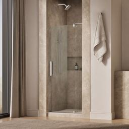 Kohler Revel Pivot shower door, 70'' H x 27-5/16 - 31-1/8'' W, with 1/4'' thick Crystal Clear glass - Bright Polished Silver - image 2