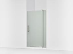 Kohler Revel Pivot shower door, 70'' H x 39-1/8 - 44'' W, with 5/16'' thick Frosted glass - Anodized Brushed Nickel - image 1