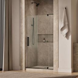 Kohler Revel Pivot shower door, 70'' H x 39-1/8 - 44'' W, with 5/16'' thick Crystal Clear glass - Anodized Dark Bronze - image 2