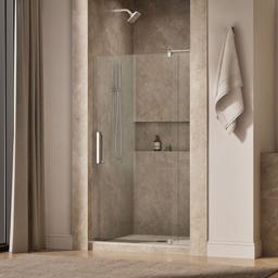Kohler Revel Pivot shower door, 70'' H x 39-1/8 - 44'' W, with 5/16'' thick Crystal Clear glass - Bright Polished Silver - image 2