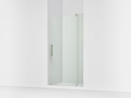 Kohler Revel Pivot shower door, 74'' H x 39-1/8 - 44'' W, with 5/16'' thick Crystal Clear glass - Anodized Brushed Nickel - image 1