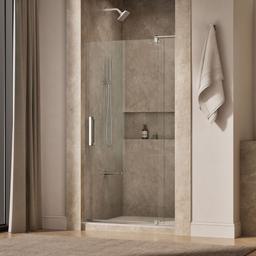Kohler Revel Pivot shower door, 74'' H x 35-1/8 - 40'' W, with 5/16'' thick Crystal Clear glass - Bright Polished Silver - image 2