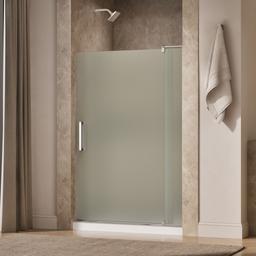 Kohler Revel Pivot shower door, 70'' H x 43-1/8 - 48'' W, with 5/16'' thick Frosted glass - Bright Polished Silver - image 2