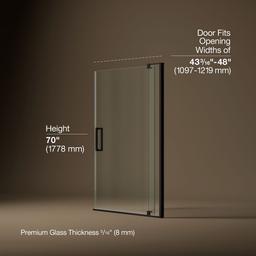 Kohler | Revel | Pivot Shower Door - Anodized Dark Bronze - image 3