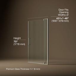 Kohler | Revel | Pivot Shower Door - Anodized Brushed Nickel - image 3