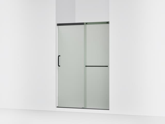 Kohler Elate Sliding shower door, 70-1/2'' H x 44-1/4 - 47-5/8'' W, with 1/4'' thick Frosted glass - Matte Black