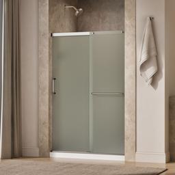 Kohler Elate Sliding shower door, 70-1/2'' H x 44-1/4 - 47-5/8'' W, with 1/4'' thick Frosted glass - Matte Nickel - image 2