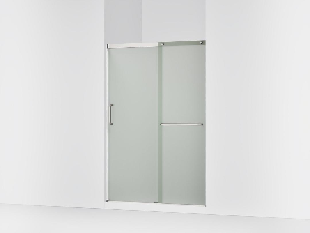 Kohler Elate Sliding shower door, 70-1/2'' H x 44-1/4 - 47-5/8'' W, with 1/4'' thick Frosted glass - Matte Nickel by Kohler