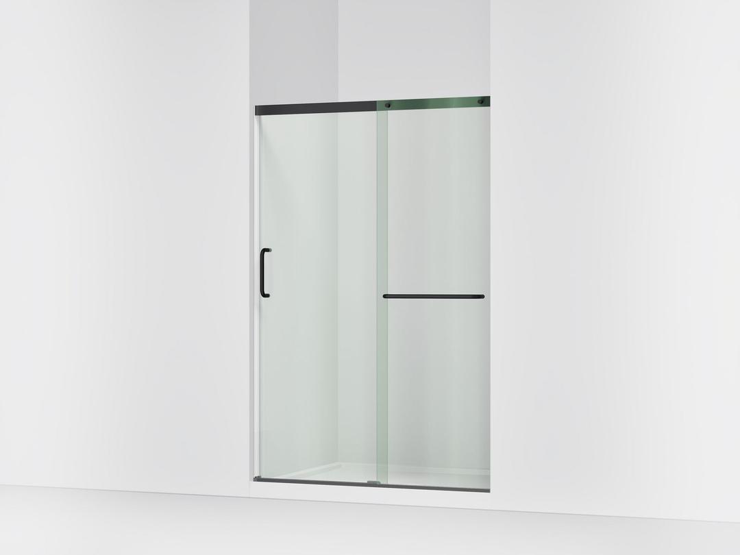 Kohler Elate Sliding shower door, 70-1/2'' H x 44-1/4 - 47-5/8'' W, with 1/4'' thick Crystal Clear glass - Matte Black by Kohler